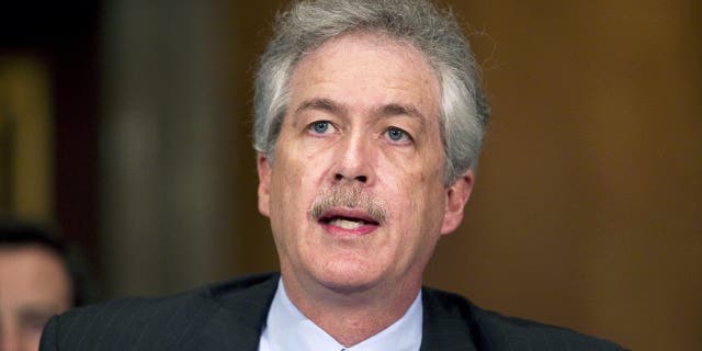 FILE - In this May 24, 2011 file photo, William Burns testifies on Capitol Hill in Washington, before the Senate Foreign Relations Committee hearing on his nomination to be Deputy Secretary of State. (AP Photo/Evan Vucci, File)