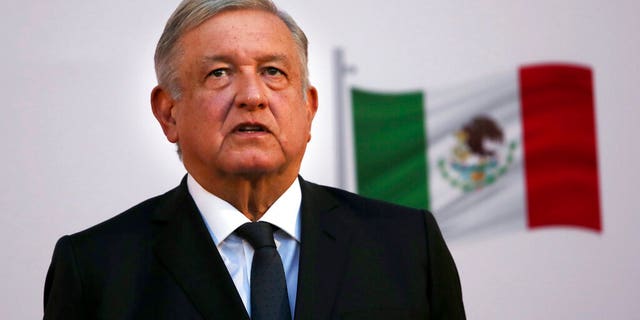 FILE: Mexican President Andrés Manuel López Obrador attends the commemoration of his second anniversary in office at the National Palace in Mexico City.