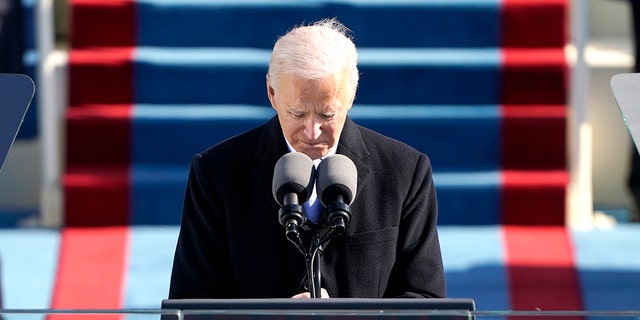 President Joe Biden speaks at the 59th Presidential Inauguration at the U.S. Capitol in Washington, Wednesday, January 20, 2021 (AP Photo / Patrick Semansky, Pool)