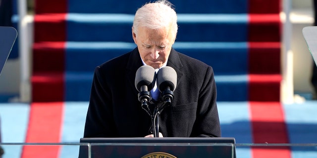 President Joe Biden speaks at the 59th Presidential Inauguration at the U.S. Capitol in Washington, Wednesday, January 20, 2021 (AP Photo / Patrick Semansky, Pool)