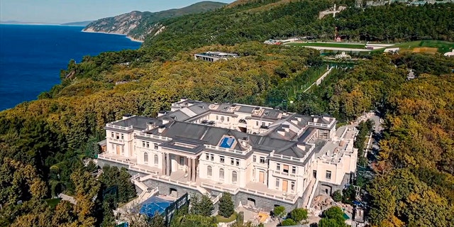 FILE - This frame from the video released by Navalny Life's YouTube channel on Tuesday, January 19, 2021, shows a view of an estate overlooking Russia's Black Sea.  Navalny's team posted the video claiming that the lush "palace" was built for President Vladimir Putin through an extensive corruption scheme.  (Navalny Life YouTube channel via AP, File)