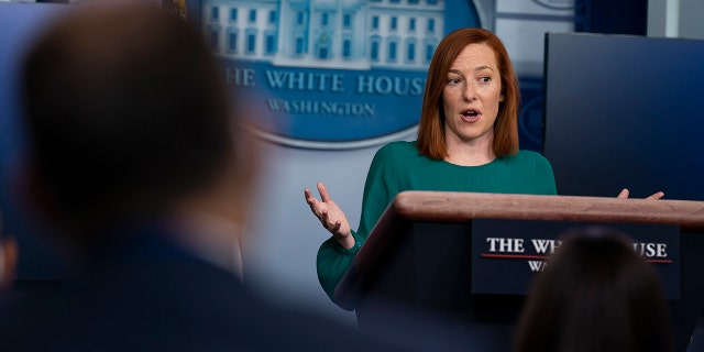 White House press secretary Jen Psaki speaks during a press briefing at the White House, Monday, Jan. 25, 2021, in Washington. (AP Photo/Evan Vucci)