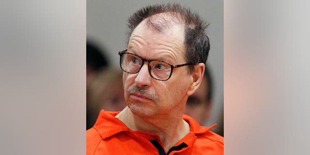 In this Feb. 18, 2011, file photo, Green River Killer Gary Ridgway listens during his arraignment on charges of murder in the 1982 death of Rebecca "Becky" Marrero at the King County Regional Justice Center in Kent., Wash. (AP Photo/Elaine Thompson, File)