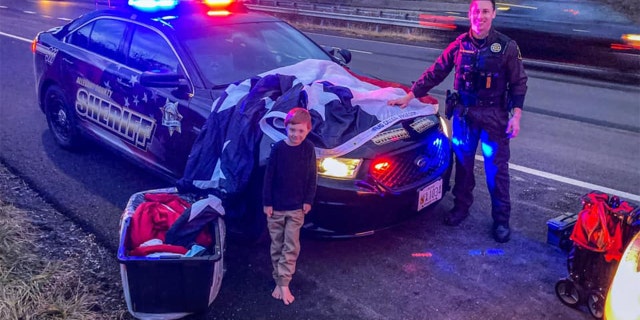 Paul Veluscek drove across the U.S. with his brother and nephew, whose sixth birthday was on Jan. 6, to promote their "Flag Called Freedom" project.
