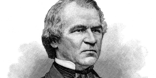 Engraving of the American President Andrew Johnson from 1890. (iStock)