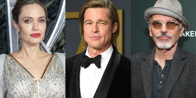 Angelina Jolie (left) dated Billy Bob Thornton (right) before later marrying Brad Pitt (center).
