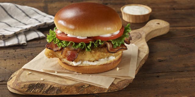 Boston Market's Crispy Chicken BLT Sandwich features a breaded chicken breast with crispy bacon, lettuce, tomato and ranch dressing on a brioche bun. (Boston Market)