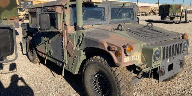 The armored military vehicle was stolen from the National Guard Armory in Bell, Calif., on Friday morning, federal authorities said.