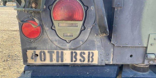 The Humvee's Battalion number, 40TH BSB, can also be seen on the vehicle.