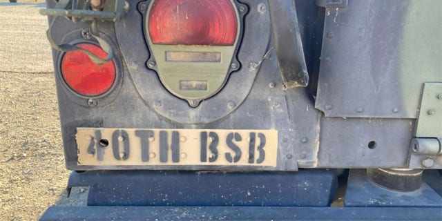 The Humvee's Battalion number, 40TH BSB, can also be seen on the vehicle.