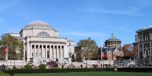 A portion of the Columbia University campus in New York City is shown in this image. The school has announced a two-week remote learning period to start off the spring semester in January 2022. (File)