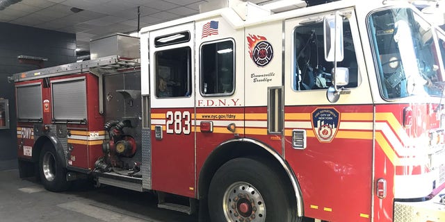 An FDNY fire truck in Brooklyn. 