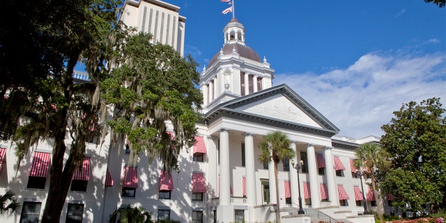 The old Florida State Capitol building as seen from Monroe St. and Apalachee Parkway with the New Capitol in the background in Tallahassee. The FBI spoke with local and state law enforcement agencies Wednesday about potential protests on Sunday.