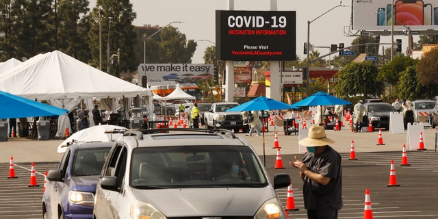 California's distribution plan for the COVID-19 vaccine has widely been criticized for its slow rollout. (Al Seib / Los Angeles Times via Getty Images)