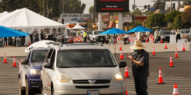California's distribution plan for the COVID-19 vaccine has widely been criticized for its slow rollout. (Al Seib / Los Angeles Times via Getty Images)