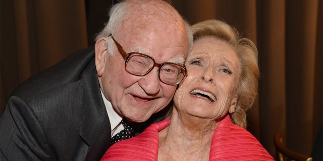 Honoree Ed Asner (L) and actress Cloris Leachman attend The Humane Society Of The United States' Los Angeles Benefit Gala at the Beverly Wilshire Hotel on May 16, 2015, in Beverly Hills, California.
