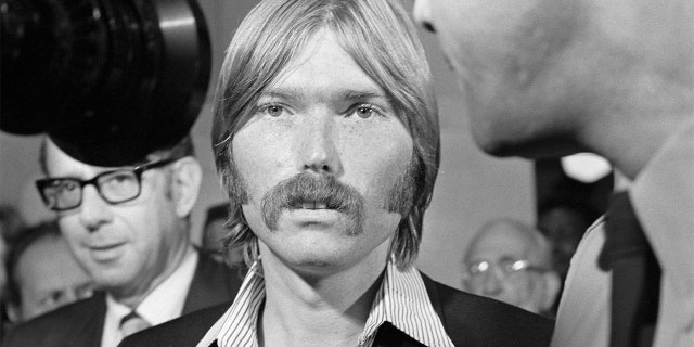 Terrence P. 'Terry' Melcher, the 27-year-old son of actress Doris Day, attends the Los Angeles County grand jury probe into the Sharon Tate murder case. The actress and four other people were murdered at the Tate home, and the Manson 'family' was eventually found guilty.