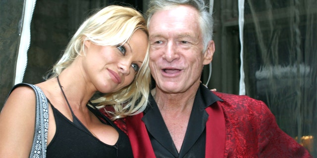 Pamela Anderson and Hugh Hefner.