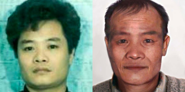 Hung Tien Pham, a sinistra, seen in the 1990s. At right is an age-progression image of what he may look like today. (FBI)