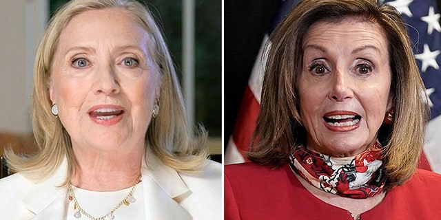 The SEC hid meetings Gensler had with Clinton, left, and Pelosi in 2021 from public view.