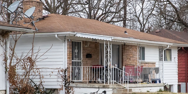 January 25, 2021;  Indianapolis, IN, United States;  The house along Adams Street in Indianapolis on Monday, January 25, 2021, where a day before a shooting left five people dead and an unborn child.  Mandatory Credit: Mykal McEldowney-USA TODAY