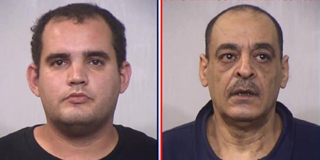 Islam Said, left, has pleaded guilty this week to helping his father, Yaser, right, evade law enforcement, prosecutors say. (Irving Police Department)