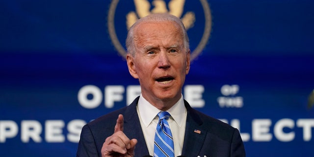 Biden confronted with migrant caravan challenge as he takes office, GOP blames campaign rhetoric 36 President-elect Joe Biden speaks during an event at The Queen theater, Thursday, Jan. 14, 2021, in Wilmington. (AP Photo/Matt Slocum)