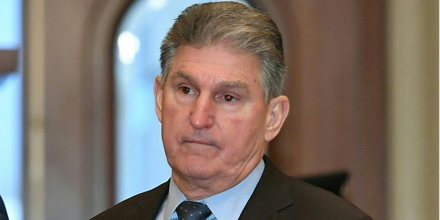 Sen. Joe Manchin, D-W.V., arrives for the impeachment trial of President Trump on Capitol Hill January 30, 2020, in Washington, D.C.