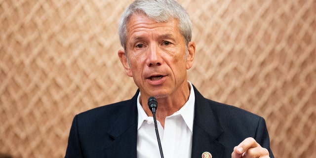 U.S. Representative Kurt Schrader (D-OR) speaking at a press conference sponsored by the Problem Solvers Caucus and the Common Sense Coalition to announce "principles for legislation to lower prescription drug prices" at the US Capitol in Washington, DC. (Photo by Michael Brochstein/SOPA Images/LightRocket via Getty Images)