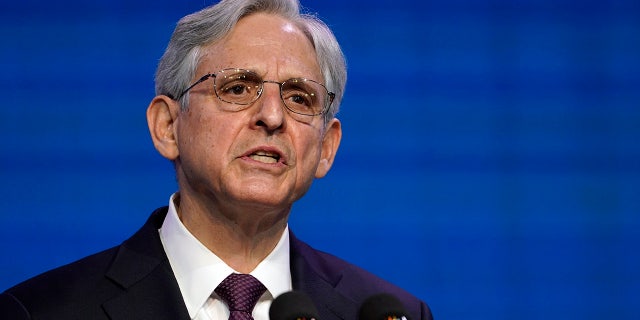 In this Jan. 7, 2021, file photo, President-elect Joe Biden's nominee for attorney general, Judge Merrick Garland, speaks during an event at The Queen Theater in Wilmington, Del. (AP Photo/Susan Walsh, File)