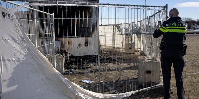 On Sunday, January 24, 2021, the police took a picture of being burned by the coronavirus test facility in the Dutch fishing village of Urk. On Saturday night, on the first night of the national curfew, youth rioted and protested, triggering protests. (AP Photo/Peter De Zong)