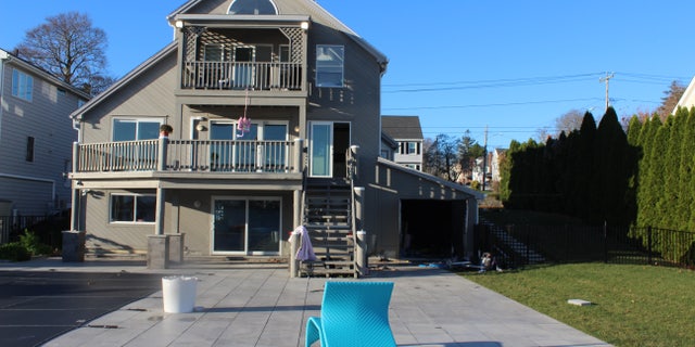 This photo shows the home with the shed to the right where Tony Hsieh was staying at the time of the fatal fire.