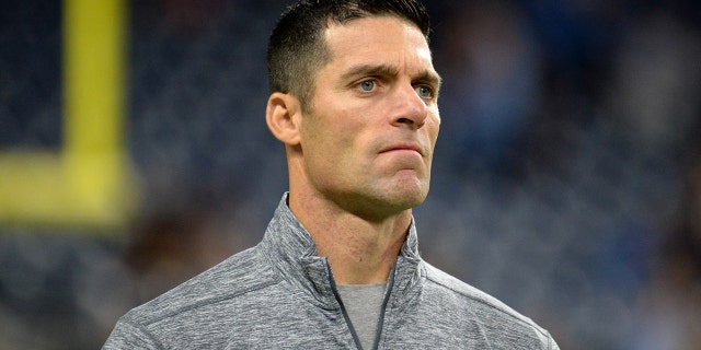 Director of player personnel Nick Caserio of the New England Patriots walks onto the field prior to a preseason game on Aug. 25, 2017 against the Detroit Lions at Ford Field in Detroit, Michigan. New England won 30-28.