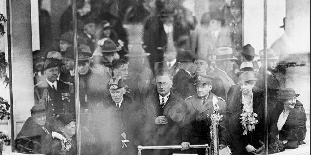 President Franklin D. Roosevelt watches his inaugural parade in Washington. (AP Photo, File)