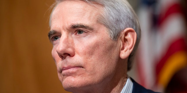 Sen. Rob Portman, R-Ohio, questions Homeland Security Secretary nominee Alejandro Mayorkas during his confirmation hearing in the Senate Homeland Security and Governmental Affairs Committee, Jan. 19, 2021, on Capitol Hill in Washington. 
