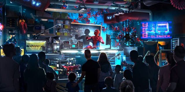 "Through specially designed, innovative technology that recognizes body movements and gestures, you will reach out your hands and sling webs from your wrists, just like Spider-Man," elaborated Disney Parks in a blog post.