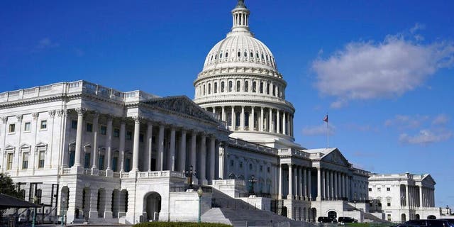 In this Nov. 2, 2020 photo, sunlight shines on the U.S. Capitol building on Capitol Hill in Washington, D.C.