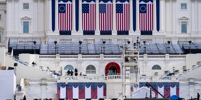 The Capitol as security preparations continue leading up to President-elect Joe Biden's inauguration, in Washington, Sunday, Jan. 17, 2021. (AP Photo/J. Scott Applewhite)