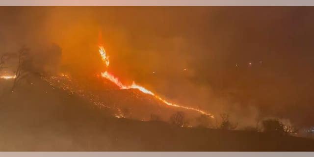 The brush fire, named Erbes Fire, has burned about 250 acres as of Thursday evening