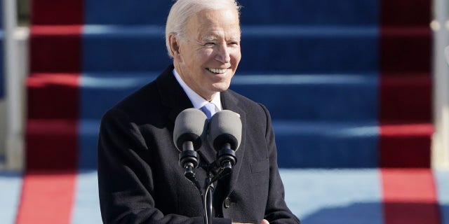 President Joe Biden speaks at the 59th Presidential Inauguration at the U.S. Capitol in Washington, Wednesday, January 20, 2021 (AP Photo / Patrick Semansky, Pool)