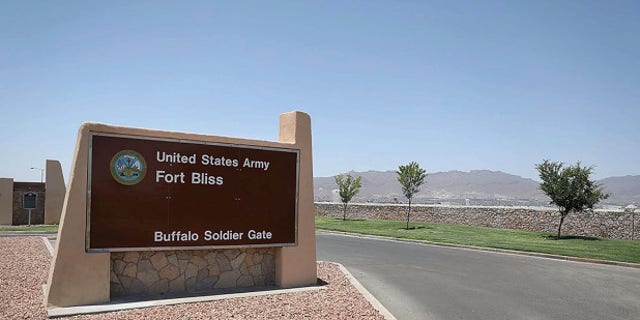 An entrance is seen in Fort Bliss, Texas.  (Getty Images)