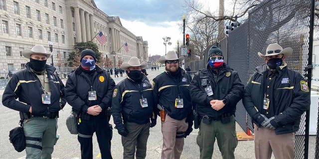 While at least 26,000 National Guard troops have been a major focus in D.C., thousands of police, sheriffs and constables were there too on Jan. 20 — from NYC to Calhoun County, Texas. (Fox News)
