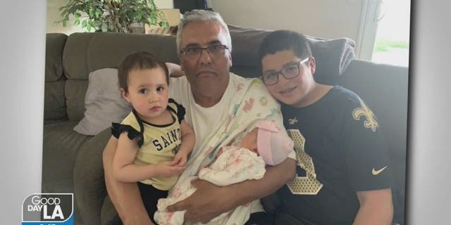 Jose Avellaneda with some of his family.