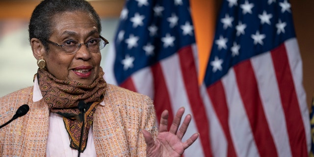 WASHINGTON, DC - MAY 21: Eleanor Holmes Norton, District of Columbia delegate to the House of Representatives, speaks during a press conference to mark the anniversary of the House passage of the 19th Amendment and women's right to vote, on Capitol Hill May 21, 2020 in Washington, DC. Pelosi also addressed vote-by-mail and election security provisions included in recently passed House bill "The Heroes Act." (Photo by Drew Angerer/Getty Images)