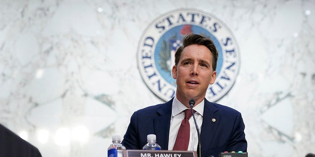 Senator Josh Hawley (R-Mo.) Speaks during a confirmation hearing for Supreme Court candidate Amy Coney Barrett before the Senate Judiciary Committee on Capitol Hill on October 12, 2020. in Washington, DC Hawley has spoke about judicial appointments with Fox News on Friday at CPAC.  (Susan Walsh - Pool / Getty Images)