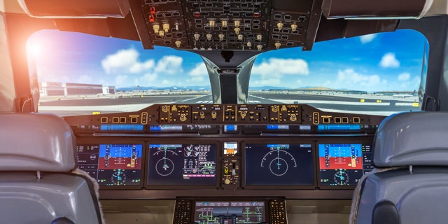 Airplane cockpit