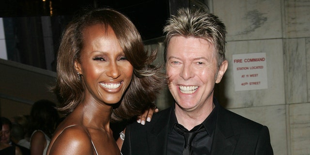 Iman, left, and the late David Bowie are the parents of Lexi Jones.  (Getty Images)