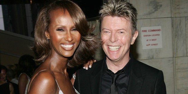 Iman, left, and the late David Bowie are the parents of Lexi Jones.  (Getty Images)