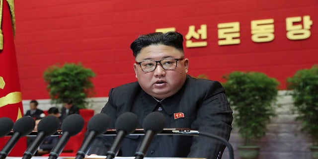 North Korean leader Kim Jong Un attends a ruling party congress in Pyongyang, North Korea, on Thursday. (Associated Press)