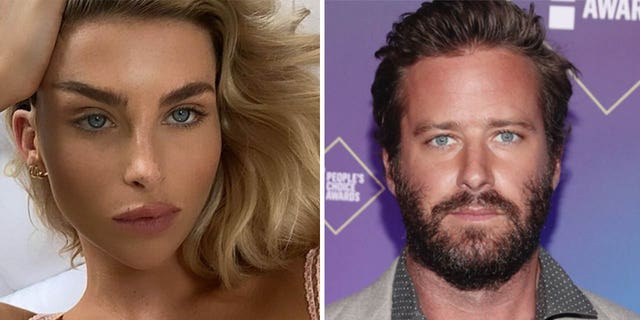 Model Paige Lorenze (right) (22) claims Fox News Armie Hammer (left) shared his desire to eat her ribs.